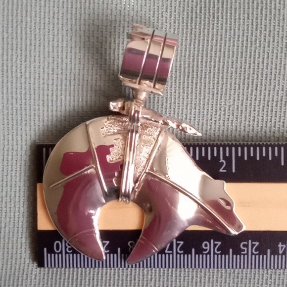 NATIVE AMERICAN STERLING SILVER TOTEM BEAR - Picture 6 of 8